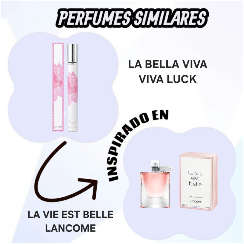 PERFUME EN TUBO PARA DAMA LA BELLA VIVA 38 EDT 35ML (M) (AROMA SIMILAR LANCOME LA VIE EST BELLE)