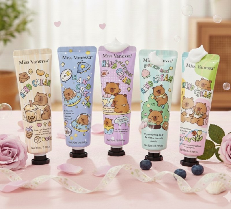 SET DE CREMA PARA MANOS HIDRATANTES NUTRITIVAS Y REJUVENECEDORAS 5PCS MISS VANESSA 30GX5