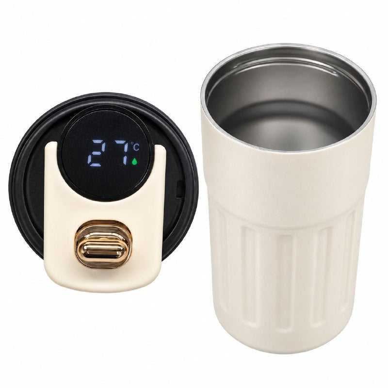 VASO TERMICO DE ACERO INOXIDABLE CON PANTALLA DIGITAL DE TEMPERATURA 16CM