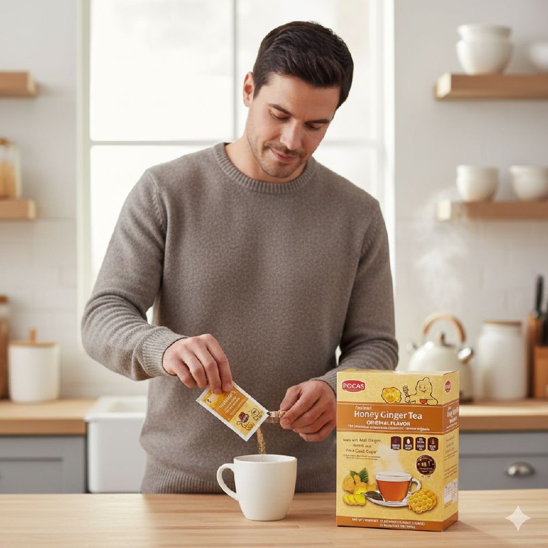 TE DE MIEL Y JENGIBRE FORTALECE EL SISTEMA INMUNOLOGICO Y NUTRE NATURALMENTE POCAS TEA 20UND