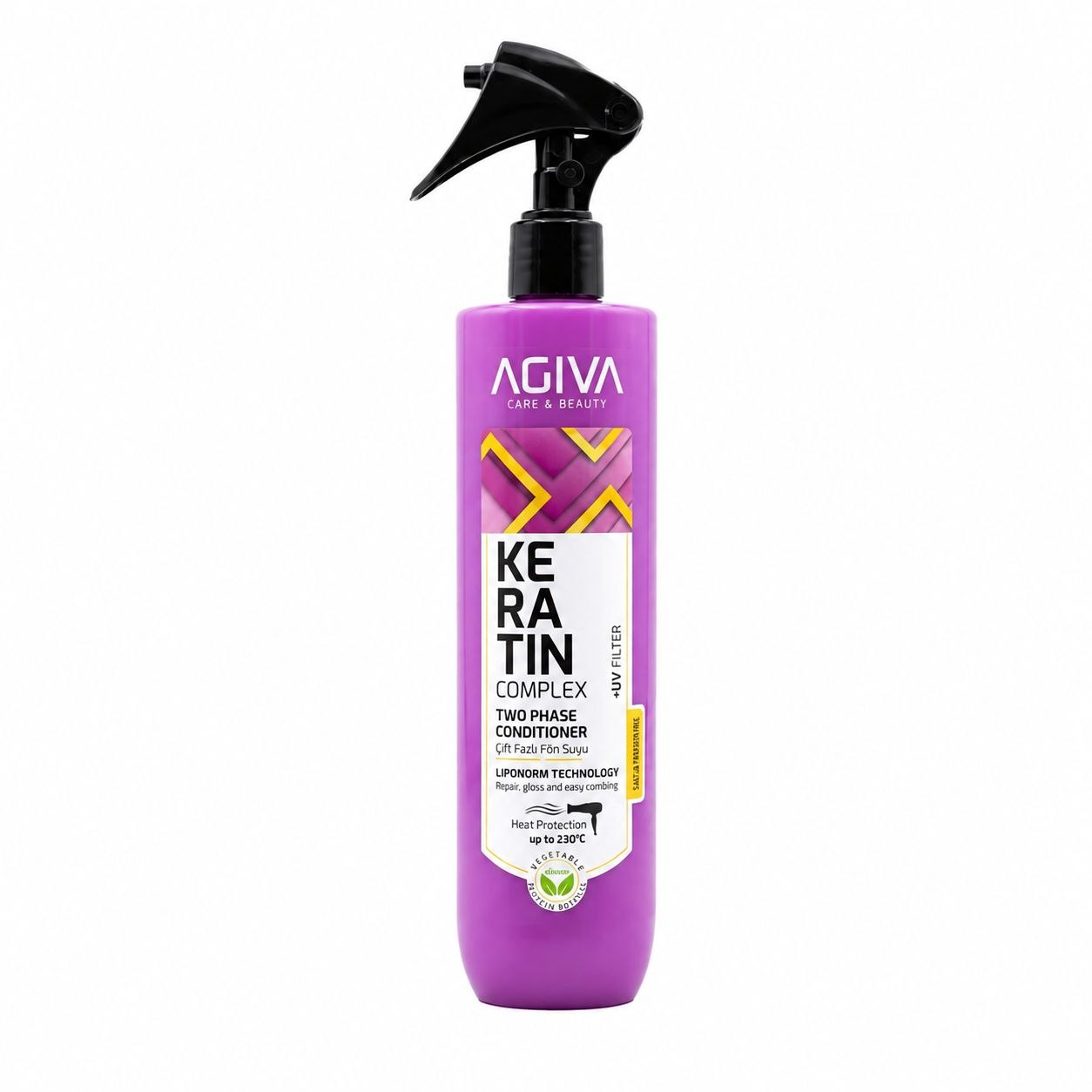ACONDICIONADOR BIFÁSICO AGIVA CARE & BEAUTY QUERATINA 400ML 1 UND