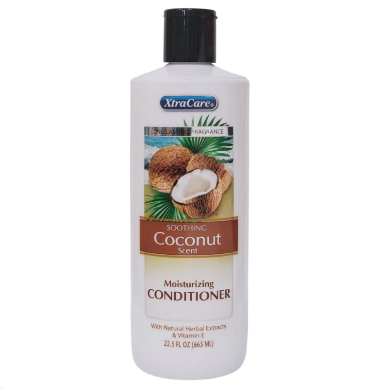 ACONDICIONADOR PARA EL CABELLO HIDRATANTE CON AROMA A COCO, RESTAURA LA HUMEDAD Y CONTROLA EL ENCRESPAMIENTO CON EXTRACTOS DE HIERBAS NATURALES Y VITAMINA E XTRACARE 665ML