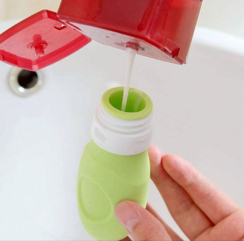BOTES DE SILICONA PARA VIAJE, PARA SHAMPOO, ACONDICIONADOR, CREMA Y OTROS LIQUIDOS, A PRUEBA DE AGUA YUMO TRAVEL BOTTLE 60ML