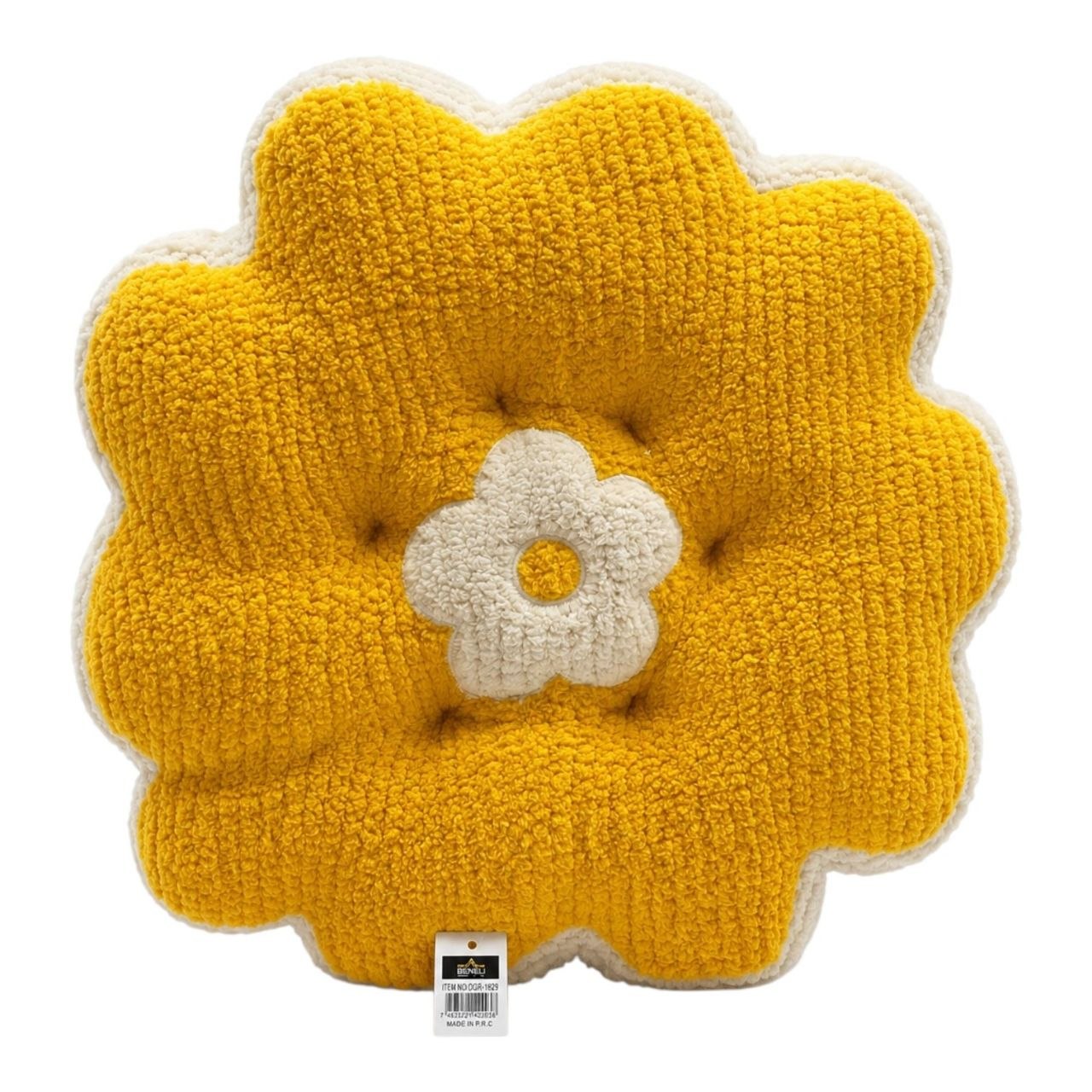 COJÍN EN FORMA DE FLOR PREMIUM ASIENTO DE PANA SUAVE Y DISEÑO ERGONÓMICO BICOLOR 42x46.3 CM