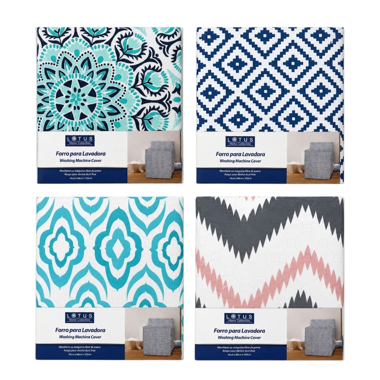 FUNDA PARA LAVADORA PARA PROTEGER LA LAVADORA DEL POLVO,LA HUMEDAD Y LOS ARAÑAZOS LOTUS HOME 76X68X103CM
