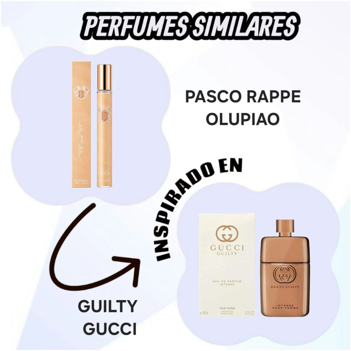 PERFUME DE TUBO PASCO RAPPE OLUPIAO 35ML 1 UND (DUPE GUILTY GUCCI)