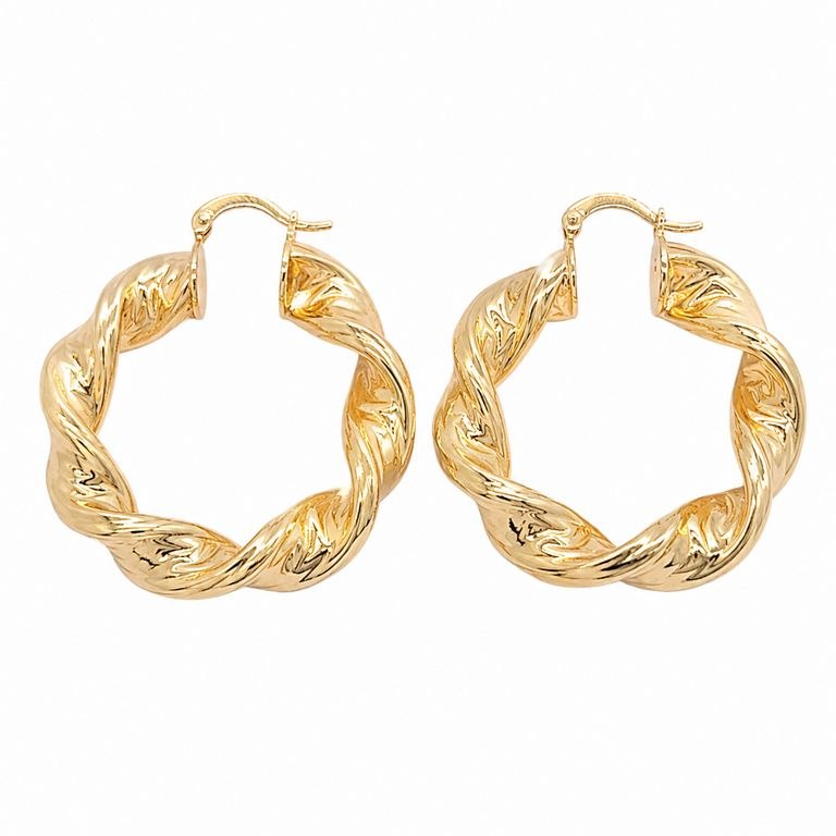 ARGOLLAS DE ENCHAPE PARA DAMA 4.5CM