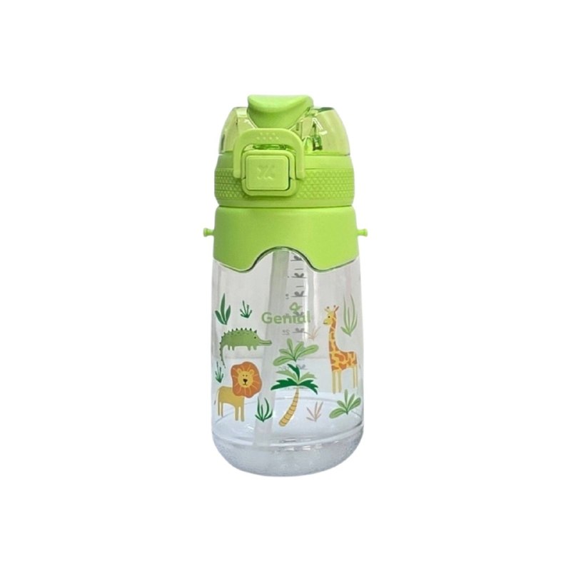 BOTE DE AGUA INFANTIL ERGONOMICA CON DISEÑO DE ANIMALES GENIAL 600ML