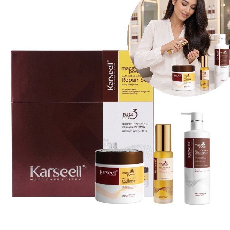 SET DE TRATAMIENTO CAPILAR INTENSIVO DE NUTRICION, HUMECTACION Y REPARACION PROFUNDA CON ESENCIA DE MACA PERUANA KARSEELL