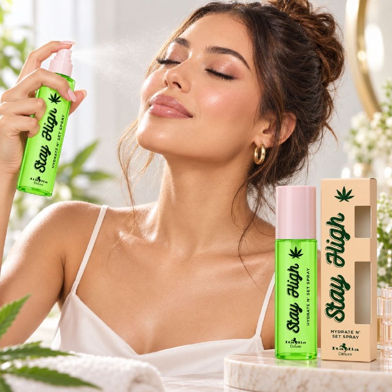 FIJADOR DE MAQUILLAJE EN SPRAY HIDRATANTE Y REFRESCANTE CON ACIDO HIALURONICO Y ALOE VERA ITALIA DELUXE 65ML