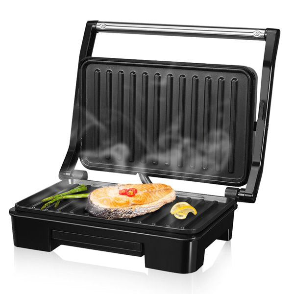 MAQUINA PARRILLA ELECTRICA, PLANCHA FACIL DE LIMPIAR, 850W FUERZA, LAMPARA LED, CALEFACCION DOBLE CARA SK-233, SOKANY