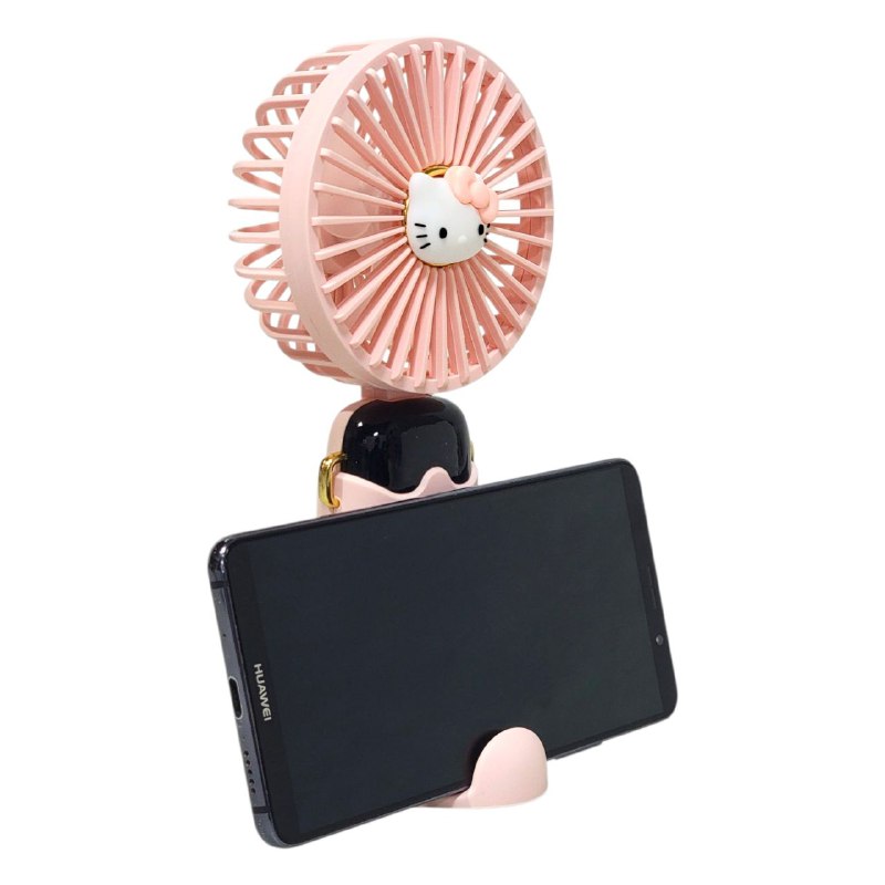VENTILADOR DE MANO O MESA RECARGABLE CON SOPORTE PARA CELULAR 4 ESTILOS