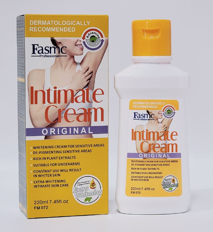 CREMA CORPORAL INTIMA ACLARANTE PARA MUJER FASMC PROFESSIONAL 220ML