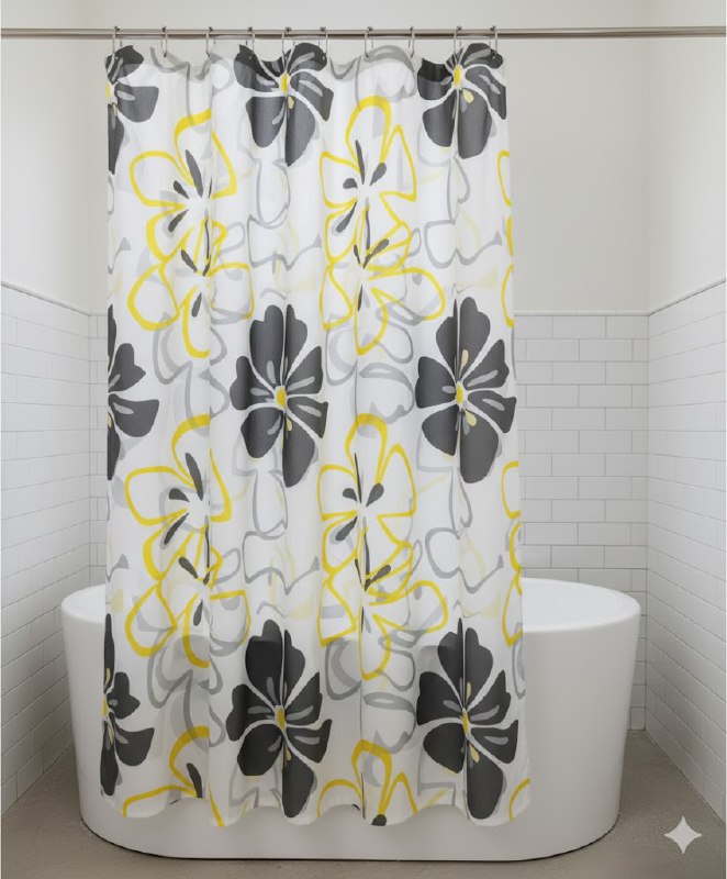 CORTINA DE DUCHA DE POLYSTER, SIMPLE Y MODERNO CON 12 ARANDELAS Y MATERIALES DURADEROS 180X180CM LARUCCI SHOWER CURTAIN 16 ESTILOS