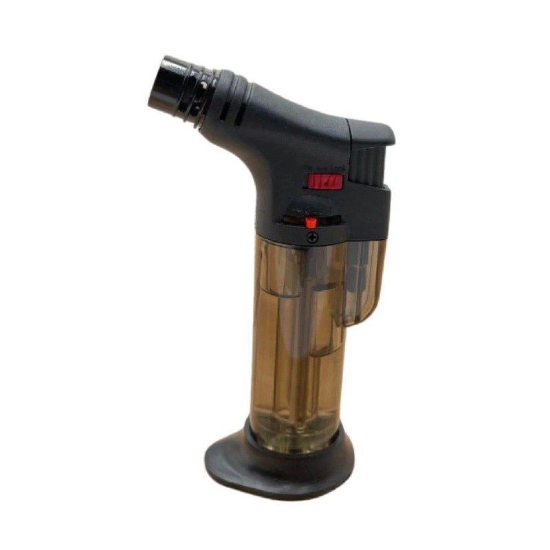 ENCENDEDOR SOPLETE TURBO DE GAS PORTATIL CON SOPORTE MODELO QL-001, 4 COLORES