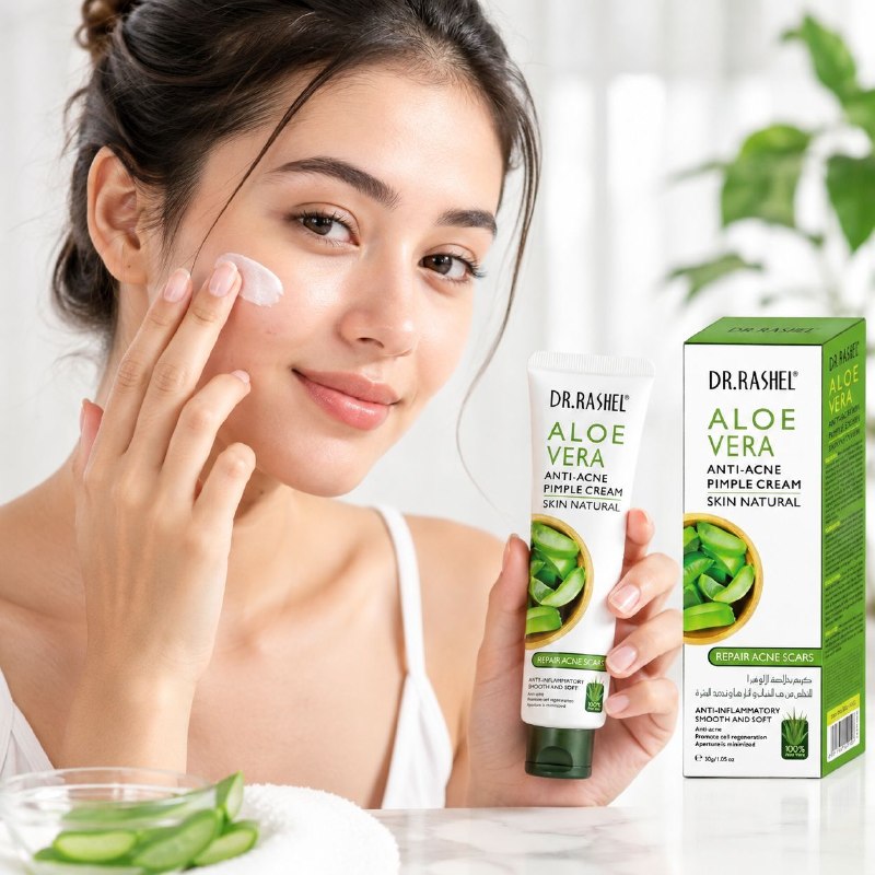 CREMA FACIAL ANTI ACNE RELAJANTE DE ALOE VERA DR RASHEL 30G