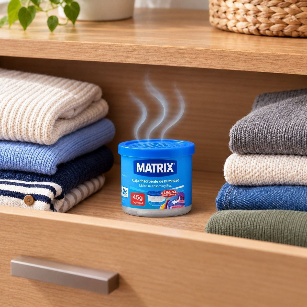 CAJA DESHUMIFICADORA ABSORBENTE DE HUMEDAD MATRIX 45G