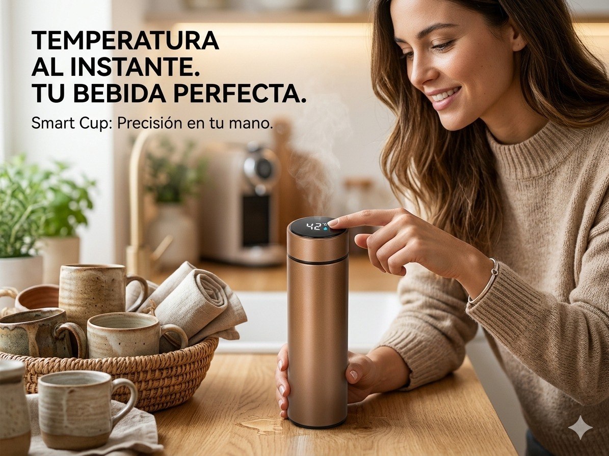VASO TERMICO INTELIGENTE CON PANTALLA LED SMART CUP 500ML