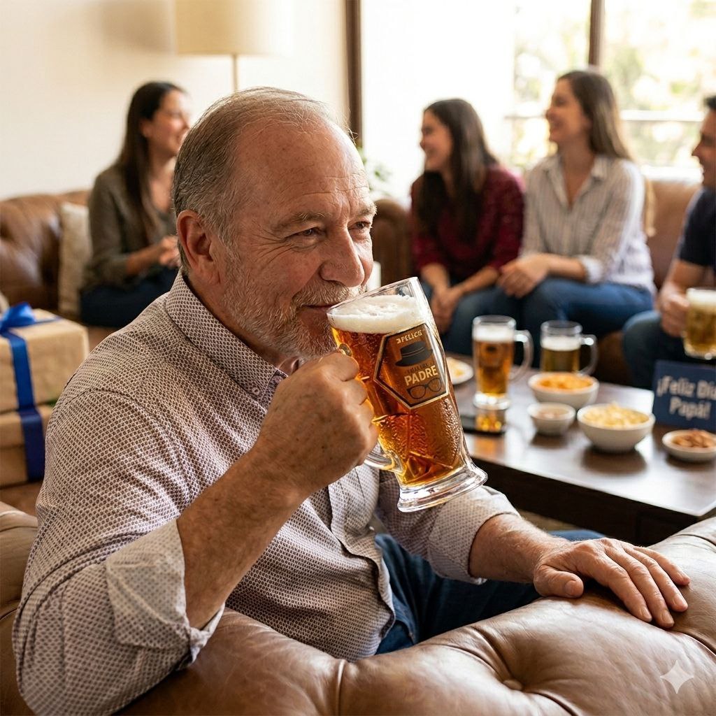 VASO JARRA CERVECERA PARA PAPÁ DE VIDRIO BENELI HOME