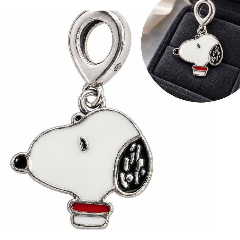 CHARM DE PLATA 9.25 CON DISEÑO DE SNOOPY MEDIDA: 2CM PESO: 2.3G