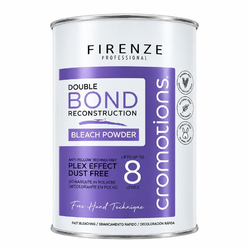 POLVO DECOLORANTE PROFESIONAL DOBLE RECONSTRUCCION DE ENLACES CAPILARES FIRENZE 500G