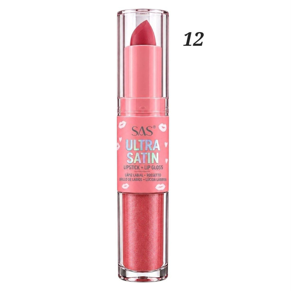LABIAL Y BRILLO LABIAL 2 EN 1 ACABADO SATINADO ULTRA SATIN ECONÓMICO SAS