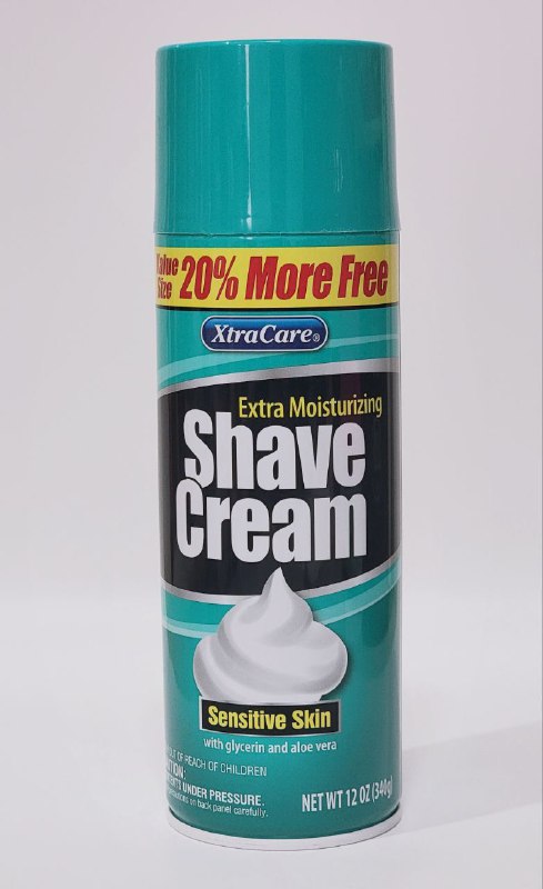 ESPUMA DE ACEITAR HIDRATANTE PARA PIELES SENSIBLES CON GLICERINA Y ALOE VERA, MAYOR HIDRATACION Y AFEITADO SUAVE Y COMODO XTRACARE 340G