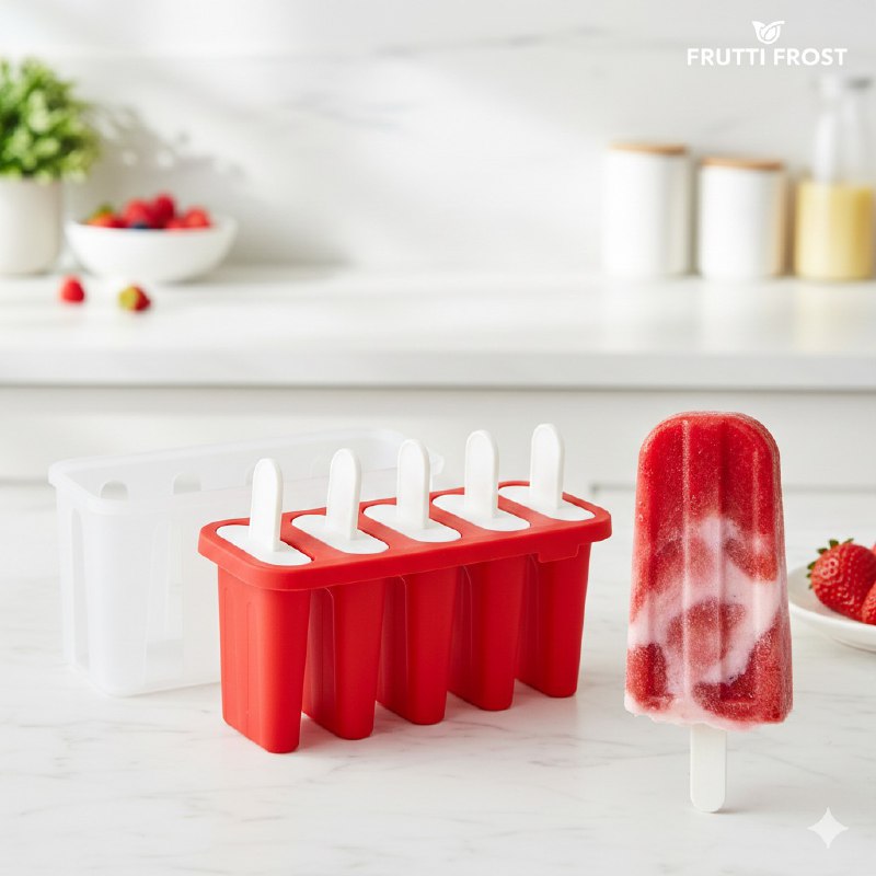 MOLDE DE PLASTICO PARA PALETAS DE ALTA CALIDAD 5 ESPACIOS DECAKILA 5.5X15CM