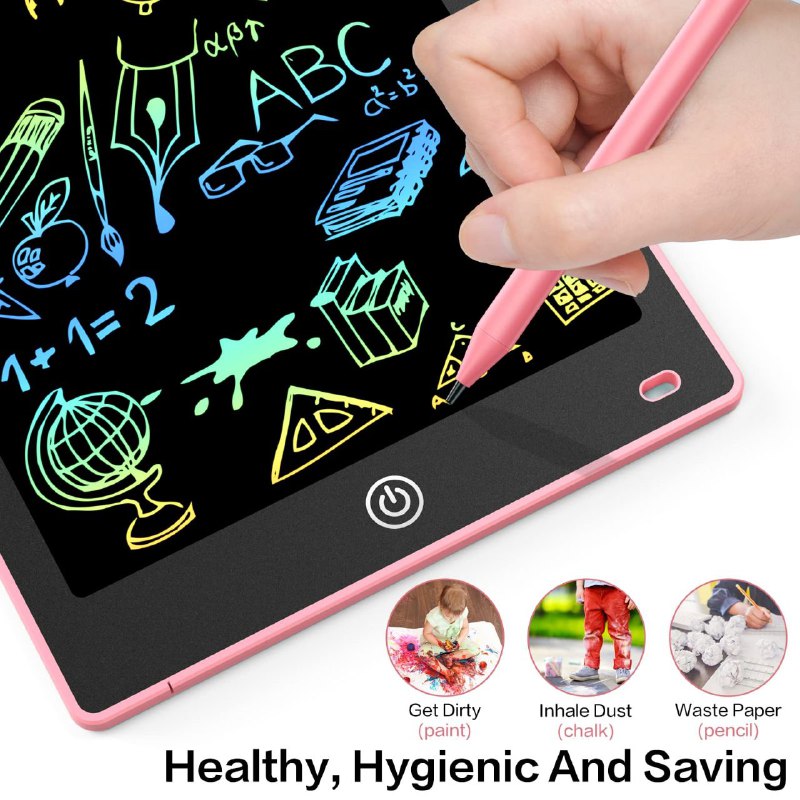 PIZARRA MAGICA TABLET DE DIBUJO O ESCRITURA PARA NIÑOS Y NIÑAS PIZARRON MAGICO MULTICOLOR, JUGUETE EDUCATIVO, BLOQUEA EL CONTENIDO, 8.5 TAMAÑO, 5 COLORES DISPONIBLES LCD PANEL