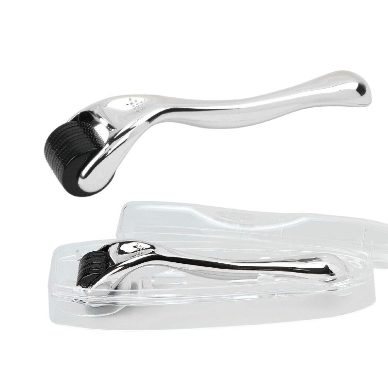 RODILLO FACIAL MASAJEADOR CON MICROAGUJAS DE TITANIO DE 1MM DERMAROLLER