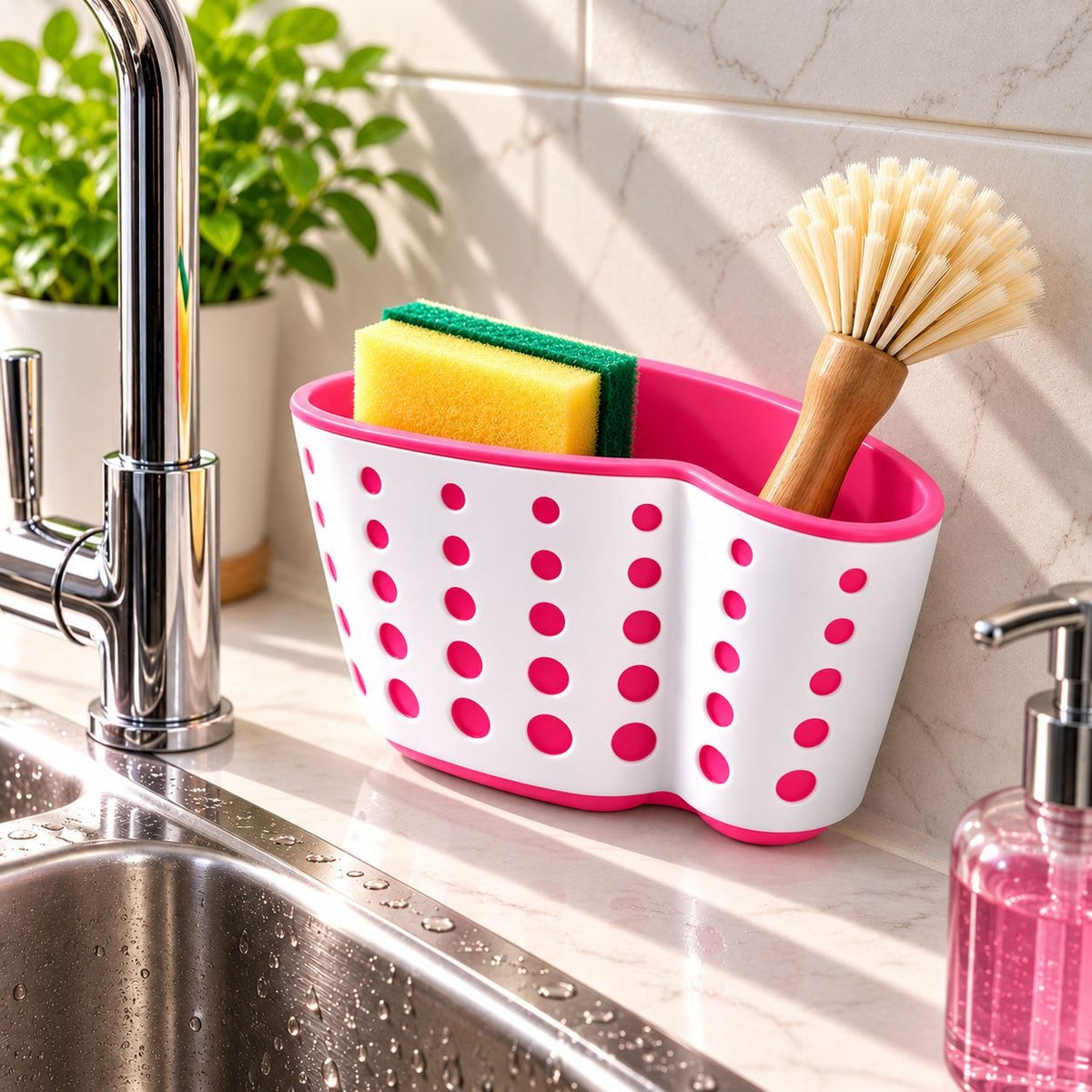 ORGANIZADOR PARA FREGADERO CON VENTOSA IDEAL KITCHEN 9X15CM