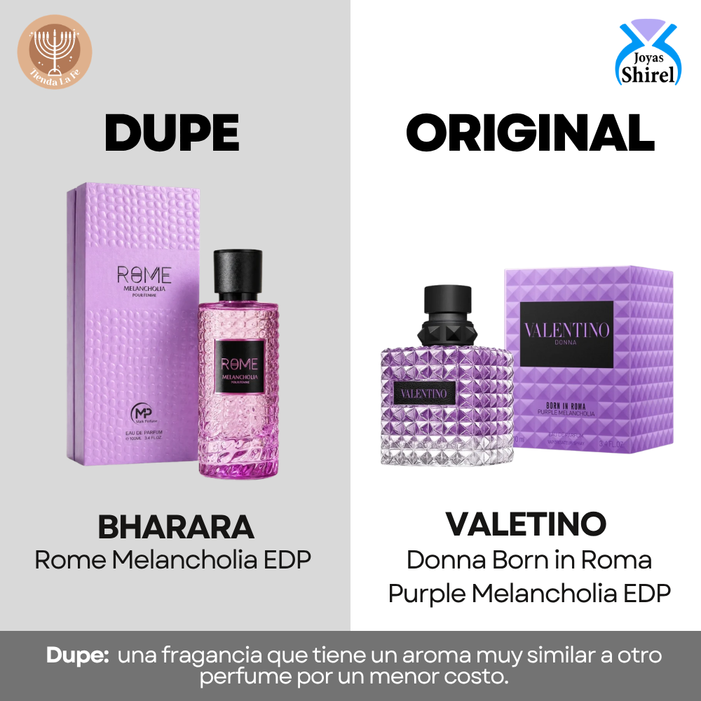 BHARARA ROME MELANCHOLIA EDP 100ML (M) (DUPE VALENTINO DONNA BORN IN BORN ROMA PURPLE MELANCHOLIA EDP)