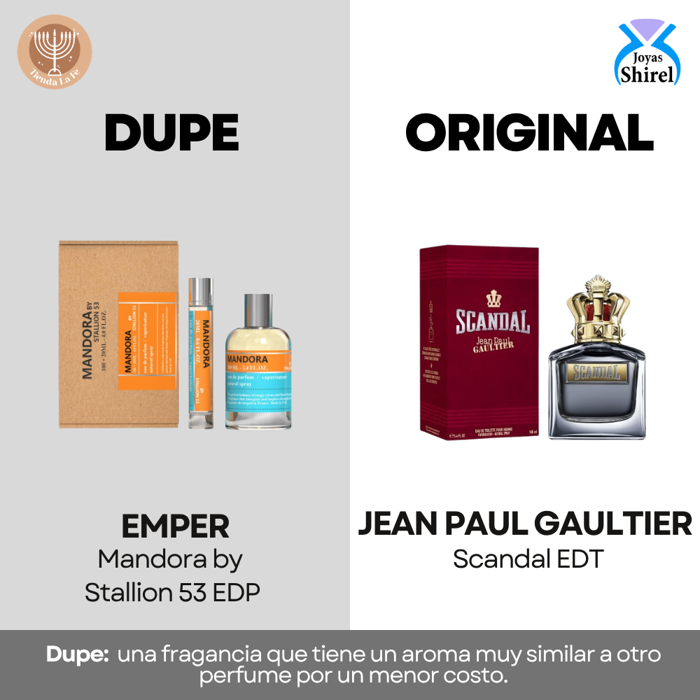 SET EMPER MANDORA BY STALLION 53 EDP 100ML EDP 20ML (H) (DUPE JEAN PAUL GAULTIER SCANDAL POUR HOMME EDT)