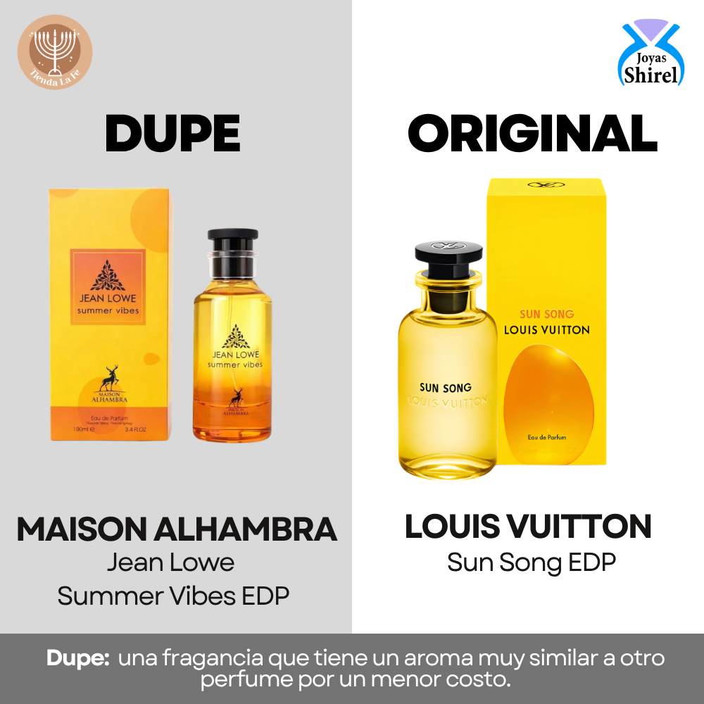MAISON ALHAMBRA JEAN LOWE SUMMER VIBES EDP 100ML (U) (DUPE LOUIS VUITTON SUN SONG EDP)
