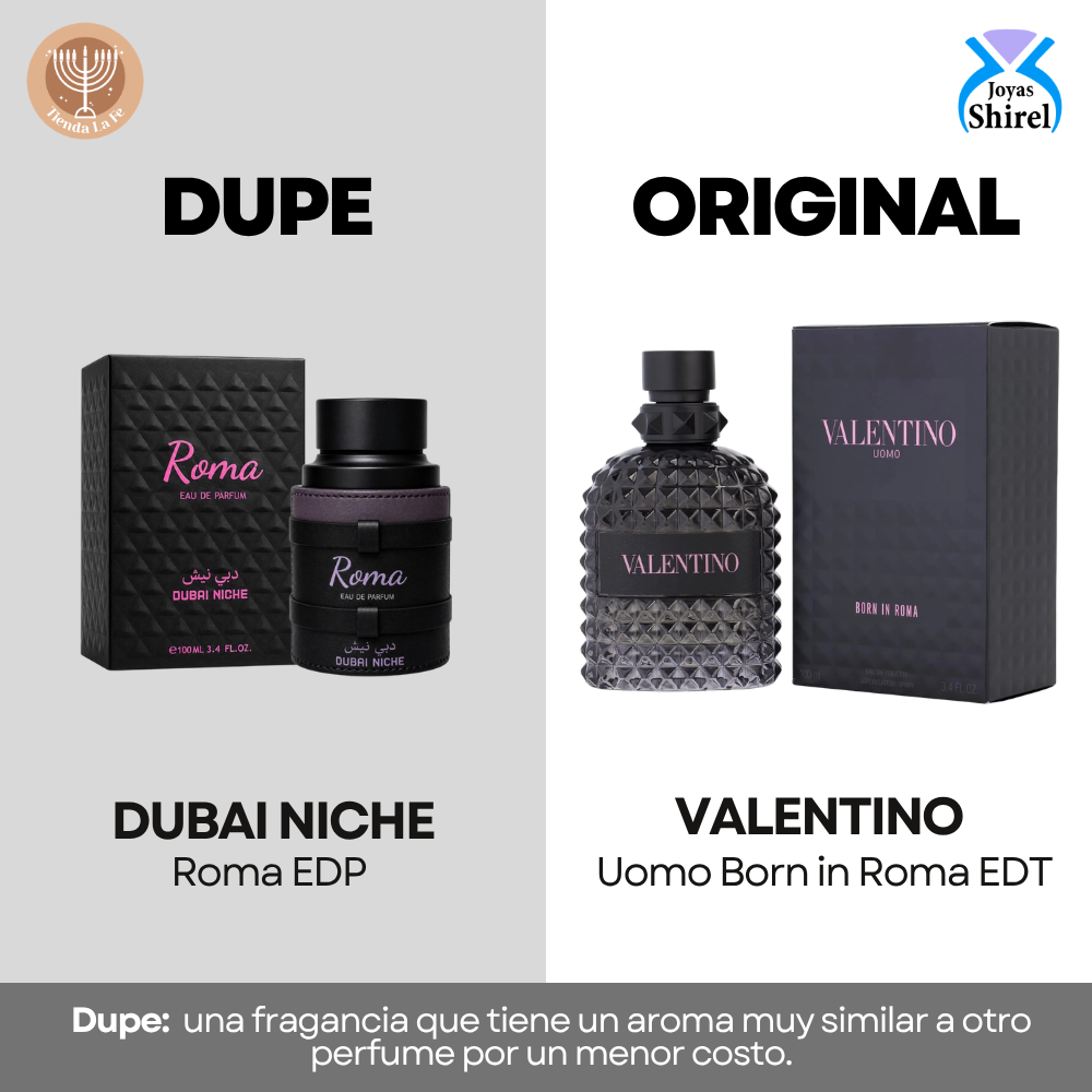 DUBAI NICHE ROMA EDP 100ML (U) (DUPE VALENTINO BORN IN ROMA EDP)