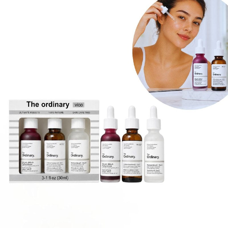 SET DE 3 SUEROS FACIALES DE TRATAMIENTO INTEGRAL EN 3 PASOS THE ORDINARY 30MLX3