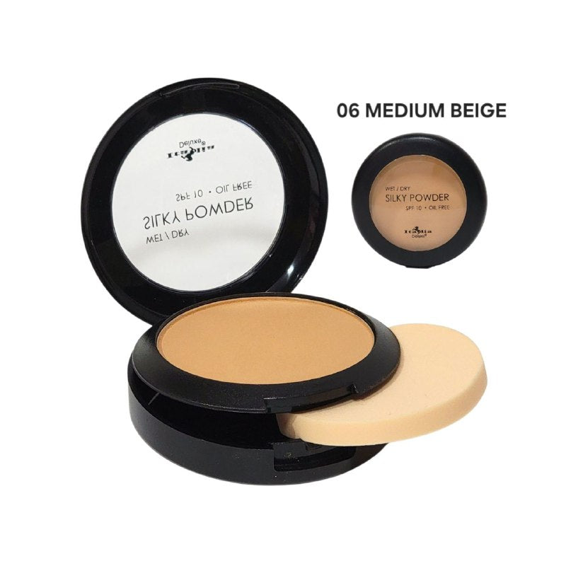 POLVO COMPACTO LIGERO COBERTURA LIGERA TONO 06 MEDIUM BEIGE ITALIA DELUXE 8G