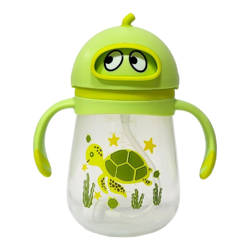 VASO ENTRENADOR ANTIDERRAME TIPO BIBERON CON PAJILLA PARA BEBES SMILY BABY 300ML