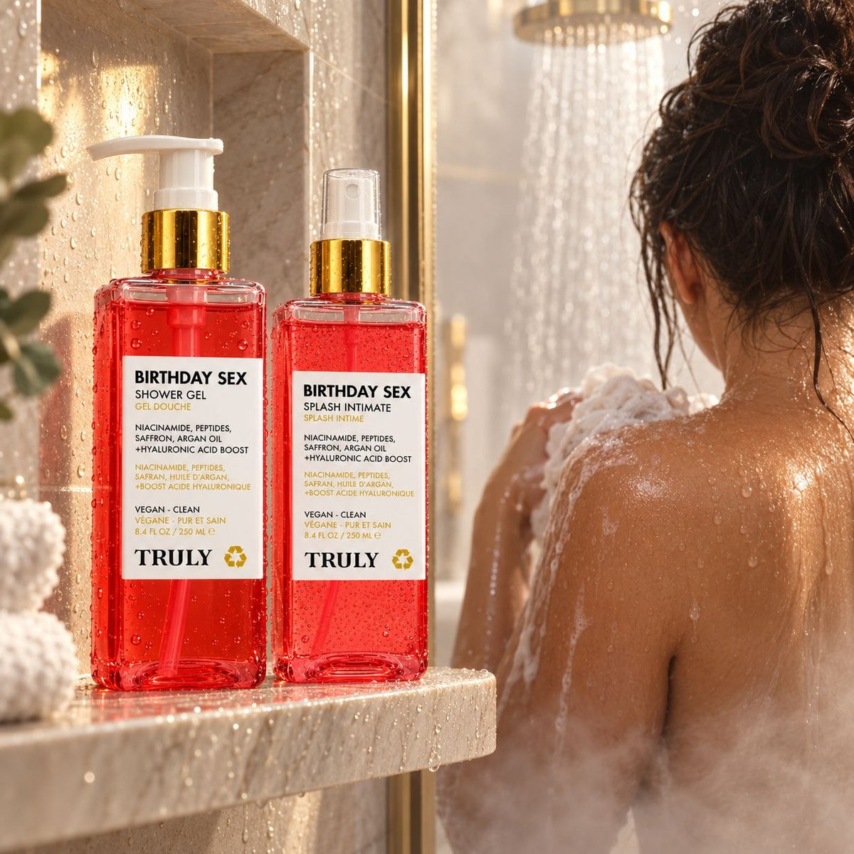 SET TRULY BIRTHDAY SEX SHOWER GEL 250ML SPLASH INTIMATE 250ML (M)