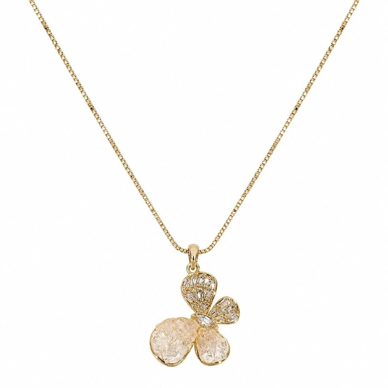 GARGANTILLA DE ENCHAPE PARA DAMA CON DISEÑO DE MARIPOSA 2.3CM