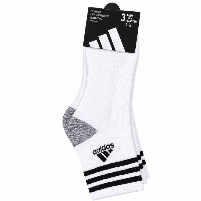 CALCETA TOBILLERA ALTA ORIGINAL ADIDAS PARA HOMBRE 3 PARES TALLA HOMBRE 6-12