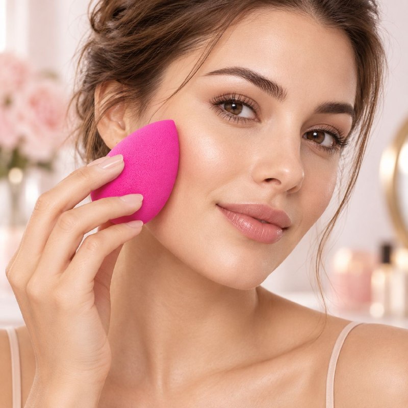 SET DE 4 ESPONJAS APLICADORAS DE MAQUILLAJE EVOK 7CM