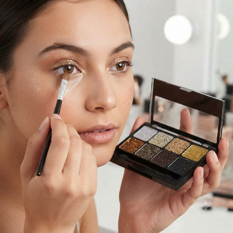 SOMBRAS EN PALETA CREMOSA CON BRILLO DE ALTA CALIDAD BYS COSMETICS 6G
