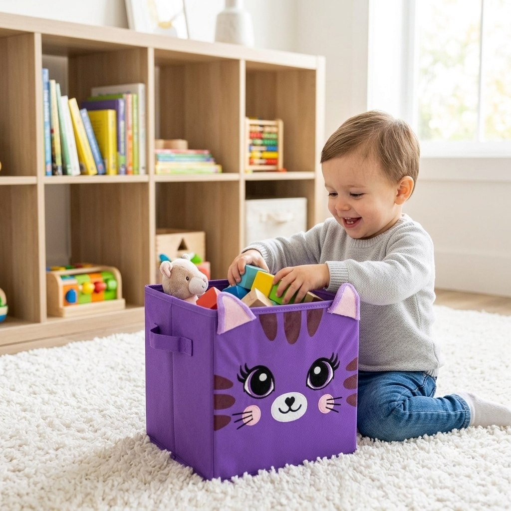 CUBO PLEGABLE ORGANIZADOR MULTIUSO AYUDAR A MANTENER DIFERENTES ESPACIOS ORDENADOS Y FUNCIONALES 30x30CM