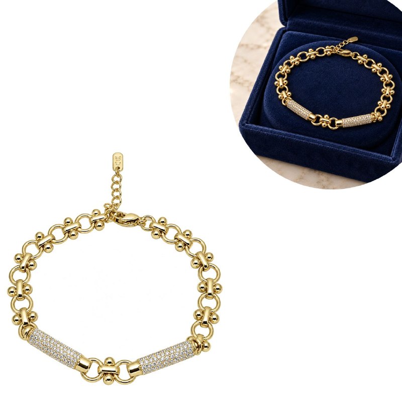 PULSERA DE ENCHAPE PARA DAMA 16CM