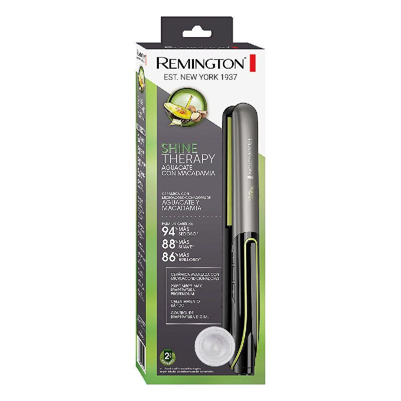 PLANCHA PARA EL CABELLO SHINE THERAPY AGUACATE CON MACADAMIA REMINGTON