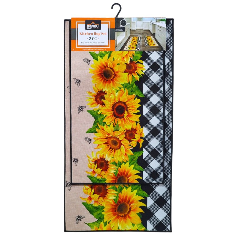 ALFOMBRA DE COCINA ANTIDESLIZANTE, SUAVE Y ELEGANTE EN SET DE 2 PIEZAS BENELI HOME