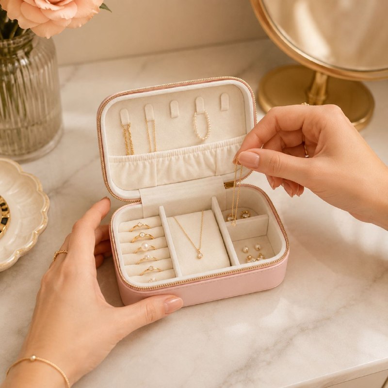 ORGANIZADOR JOYERO ELEGANTE PORTATIL