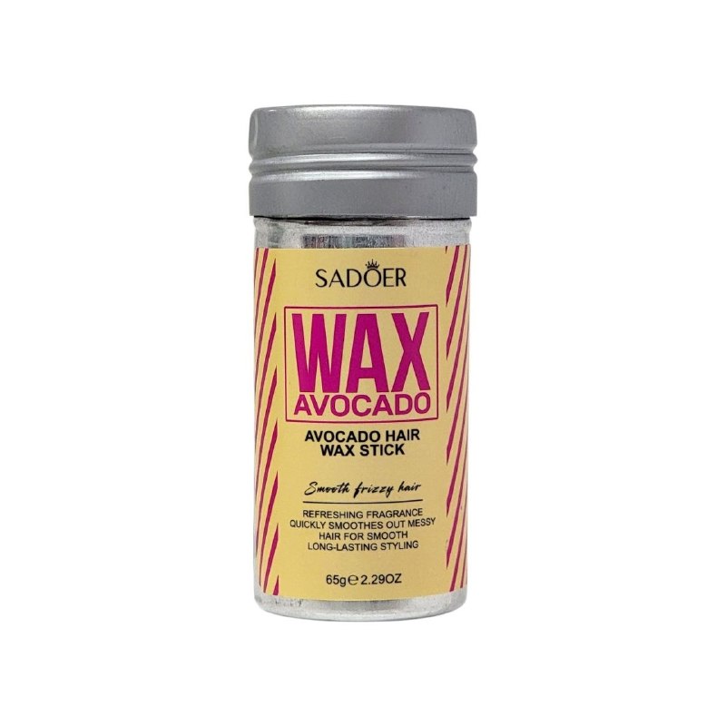 CERA PARA EL CABELLO EN BARRA DE AGUACATE QUE REDUCE EL FRIZZ EN SEGUNDOS CON ACABADO NATURAL SADOER WAX 65G