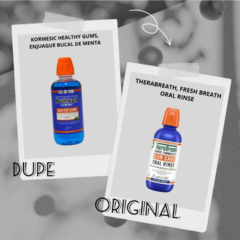 ENJUAGUE BUCAL DE MENTA QUE LIMPIA Y DEJA SANAS LAS ENCIAS, SIN ALCOHOL DURANTE 24H KORMESIC 520ML (DUPE THERABREATH)